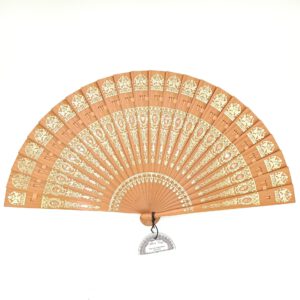 mother of pearl fan gold