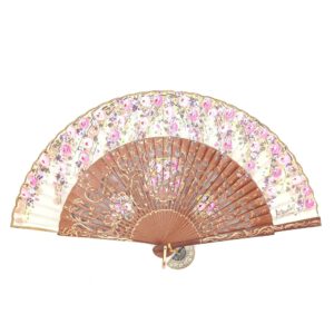 abanico rosa pastel pintado