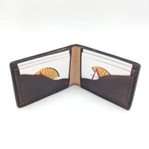 cartera abierta piel