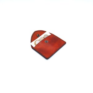 monedero marron medio piel