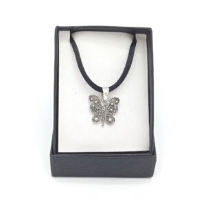 colgante plata mariposa grande