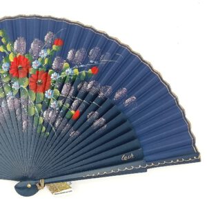 abanico bueno bonito y barato aea azul marino pintado