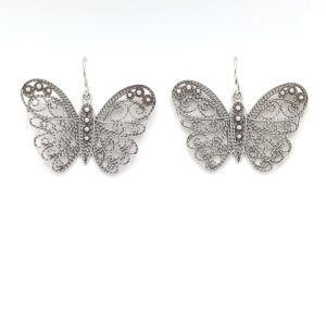 pendientes mariposa plata orfebreria