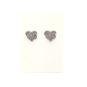 pendientes plata 925 corazon romano