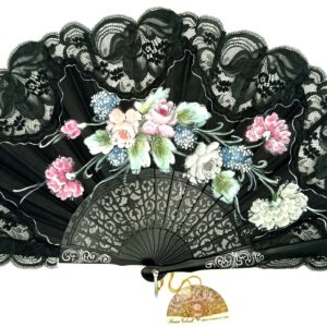 abanico puntilla negro