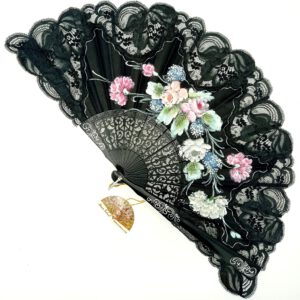 abanico negro pintado